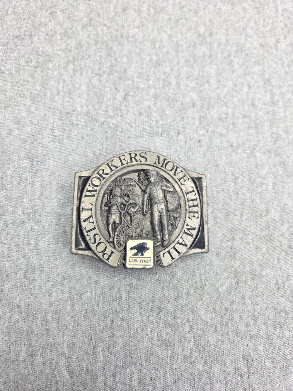 Buckles of America USPS Move the Mail Postal Belt Buckle Enamel Heavy